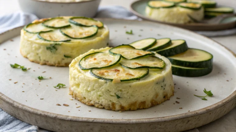 Flans de courgettes au fromage tout légers - recette française