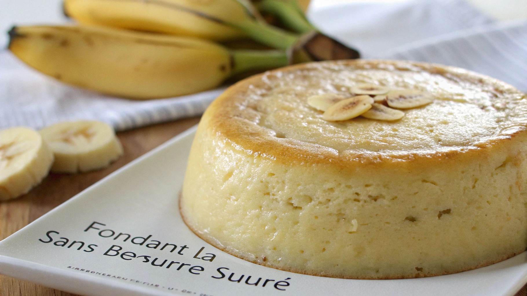 Fondant à la Banane sans Beurre ni Sucre - recette française