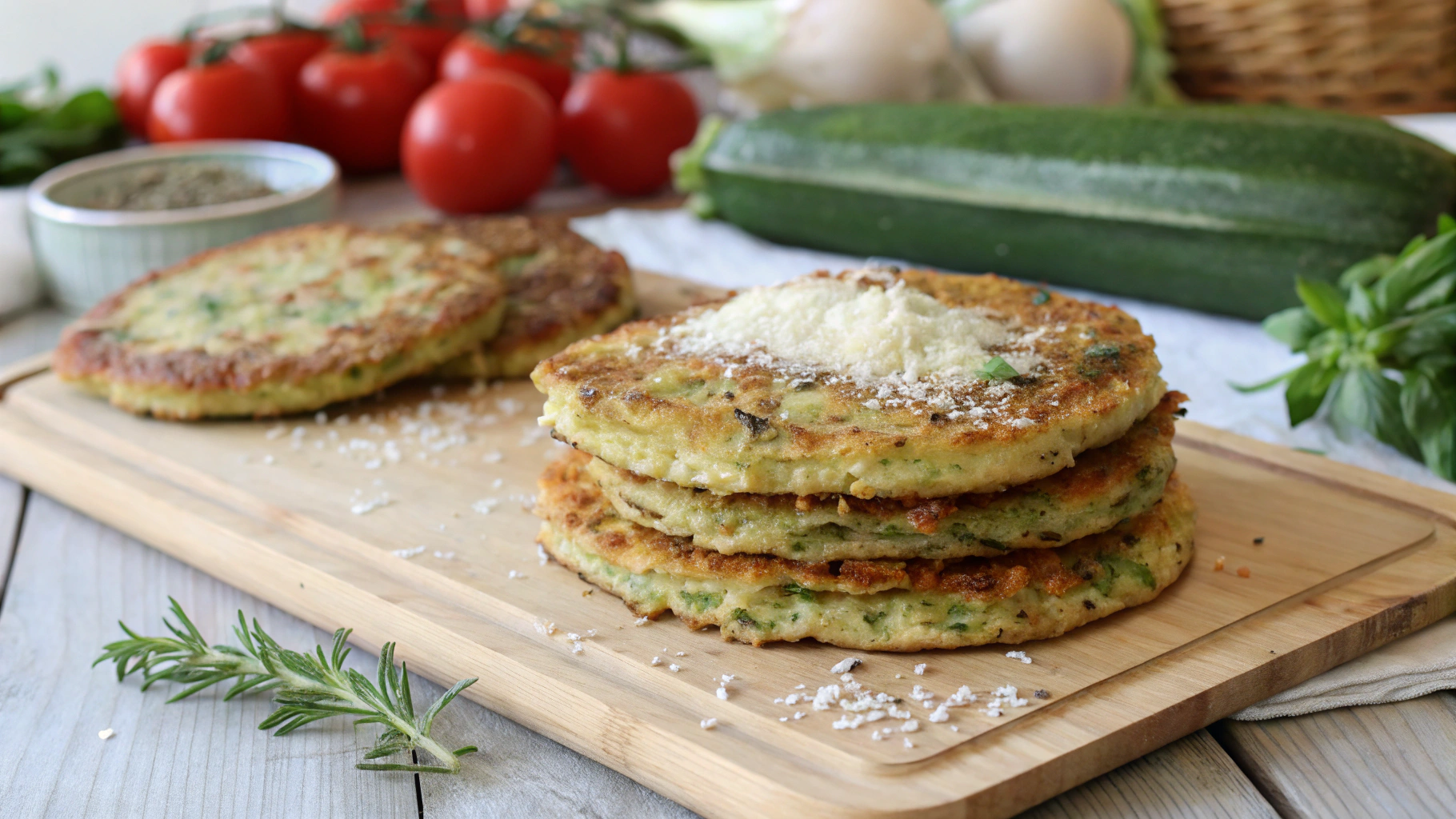 Galettes croustillantes de courgettes au parmesan - recette française