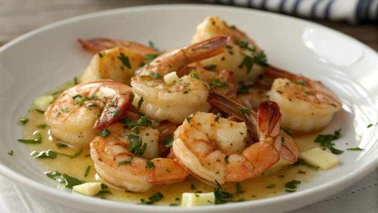 Gambas sautées à l’ail et au beurre - recette française