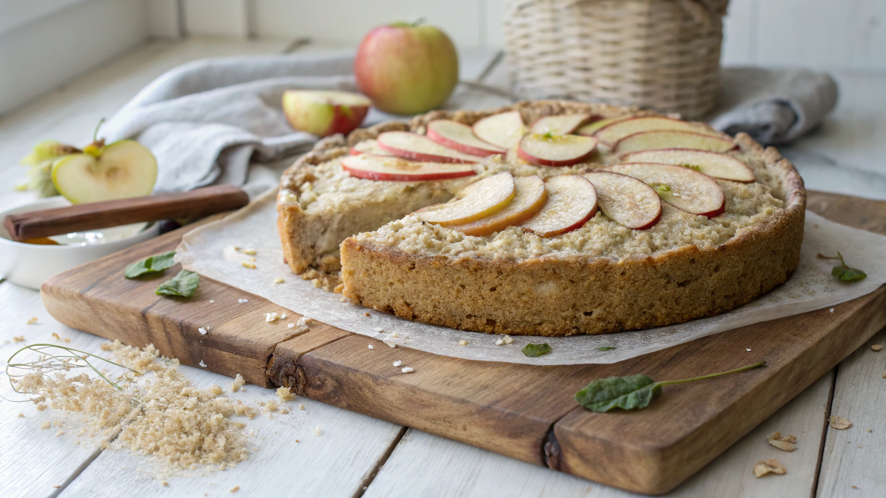 Gâteau aux flocons d’avoine et pommes - recette française