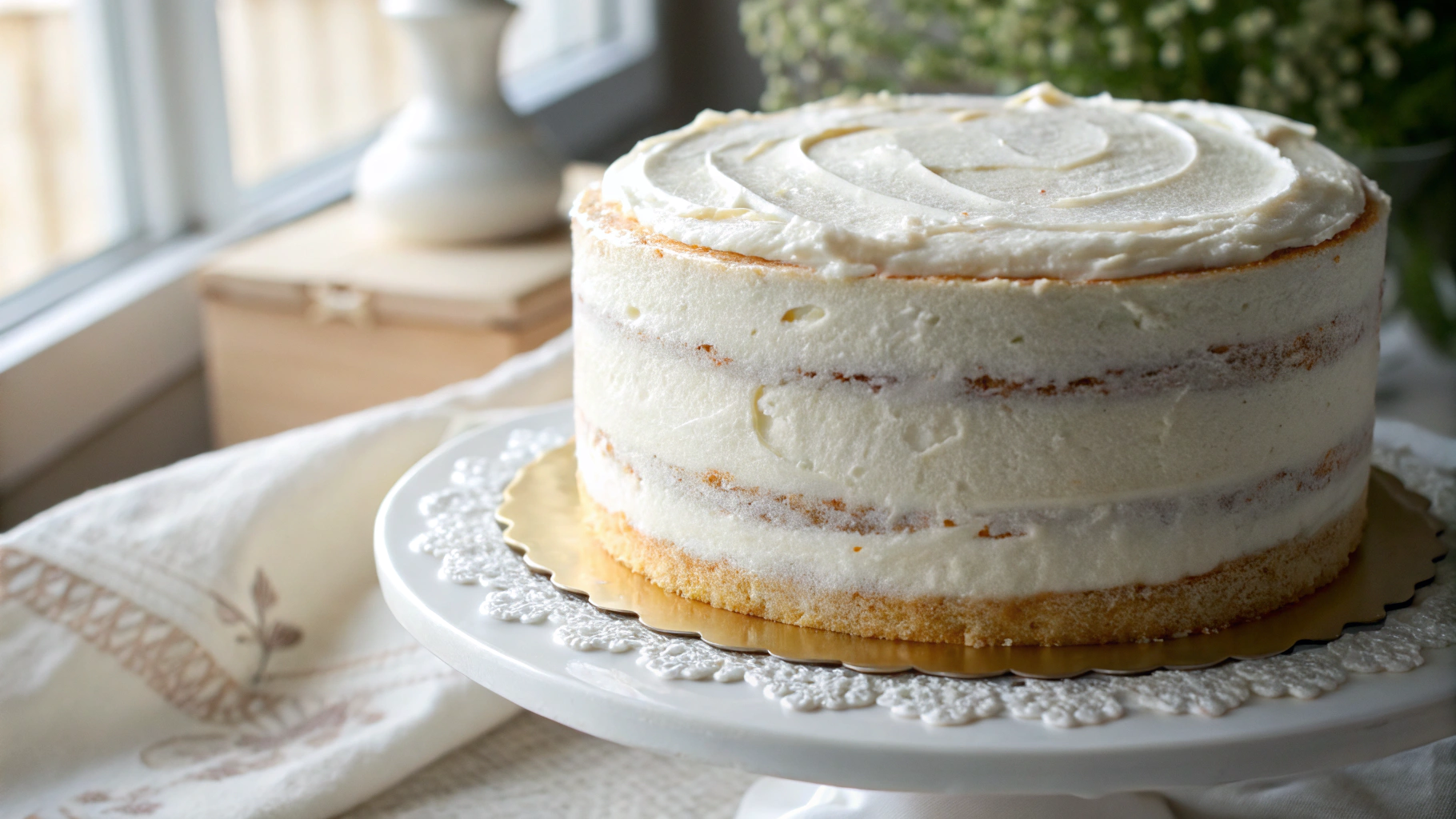 Gâteau blanc à la crème à l’érable - recette française