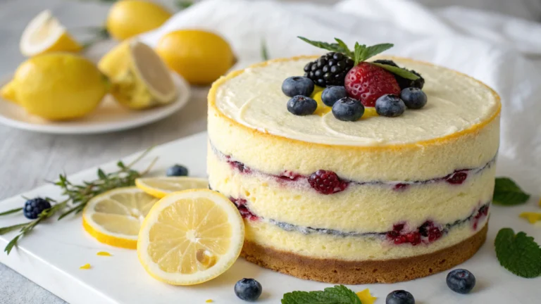 Gâteau Citron-Myrtilles - recette française