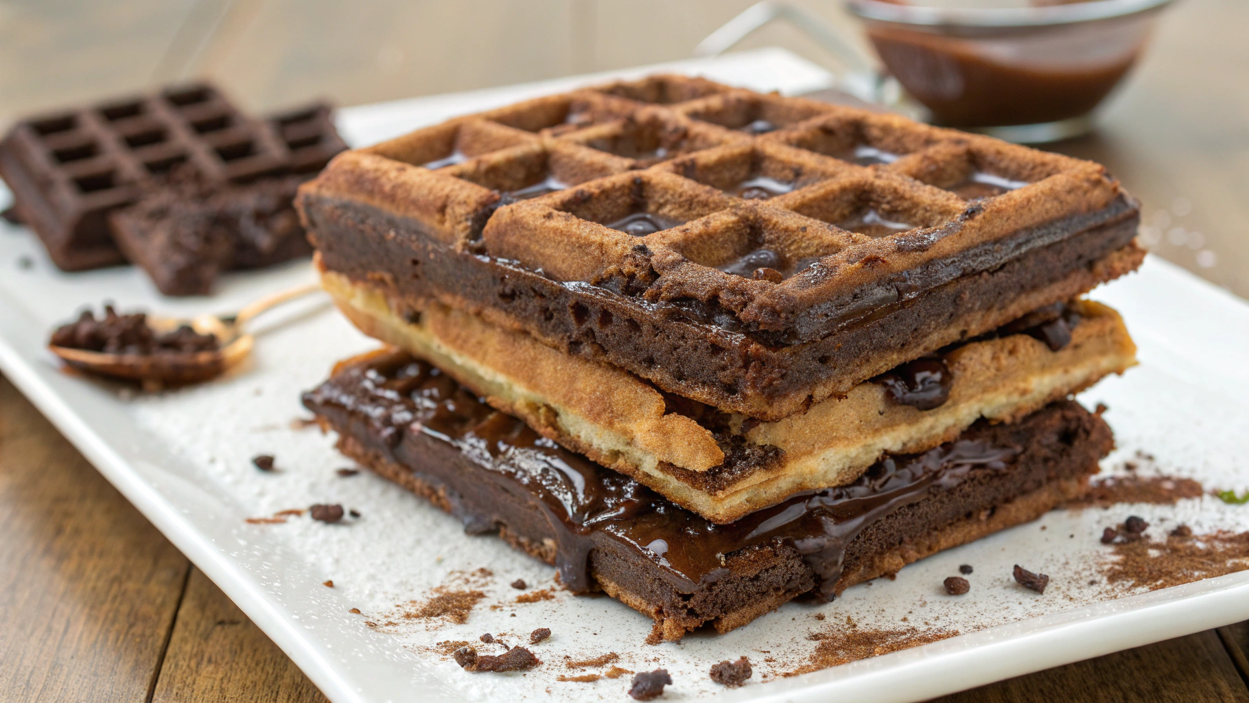 Gaufres Brownie Façon Fondant - recette française