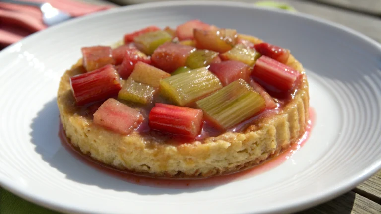 Le succulent à la rhubarbe - recette française