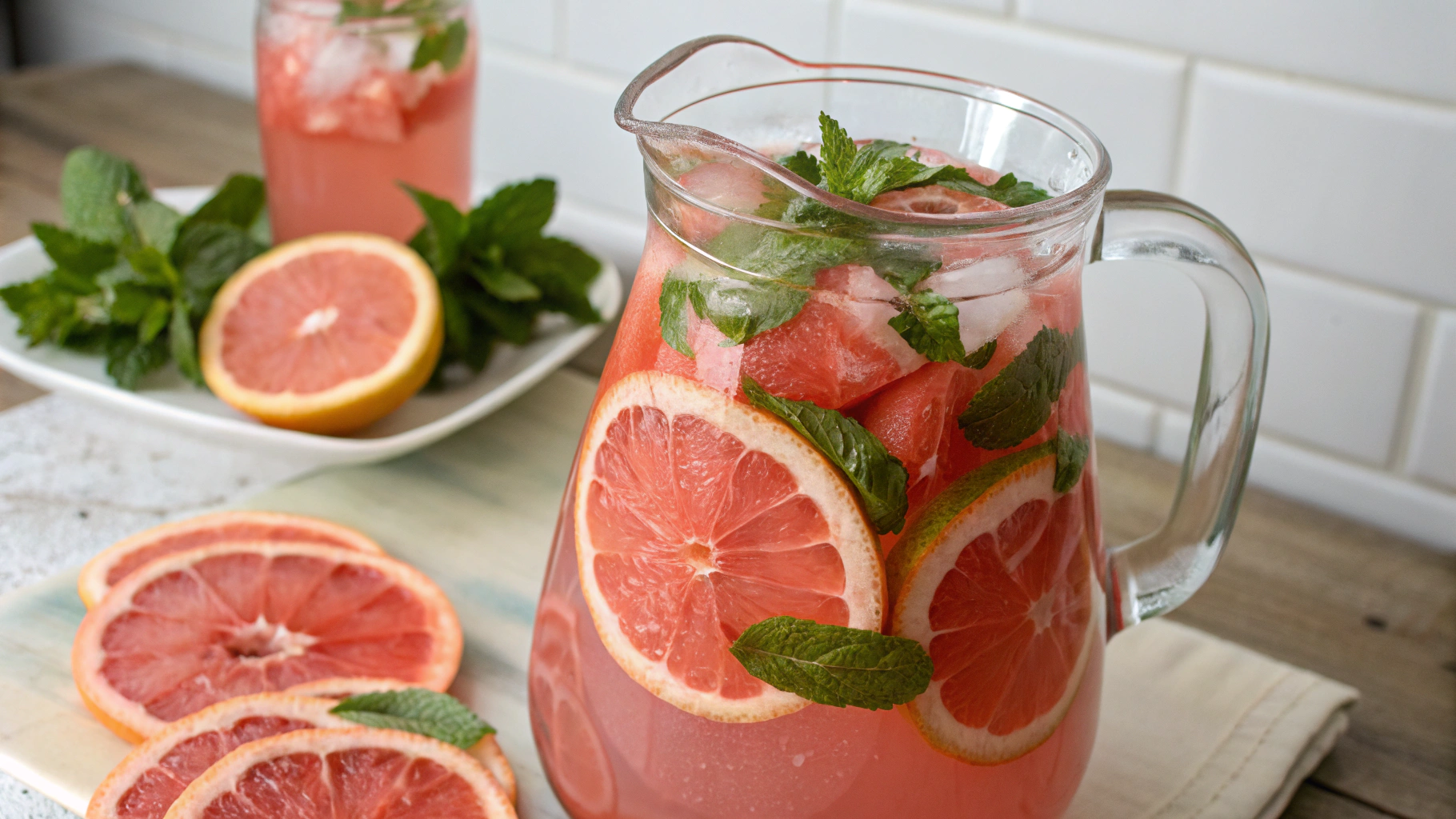 Limonade Pamplemousse et Menthe Ultra-Rafraîchissante - instructions de préparation