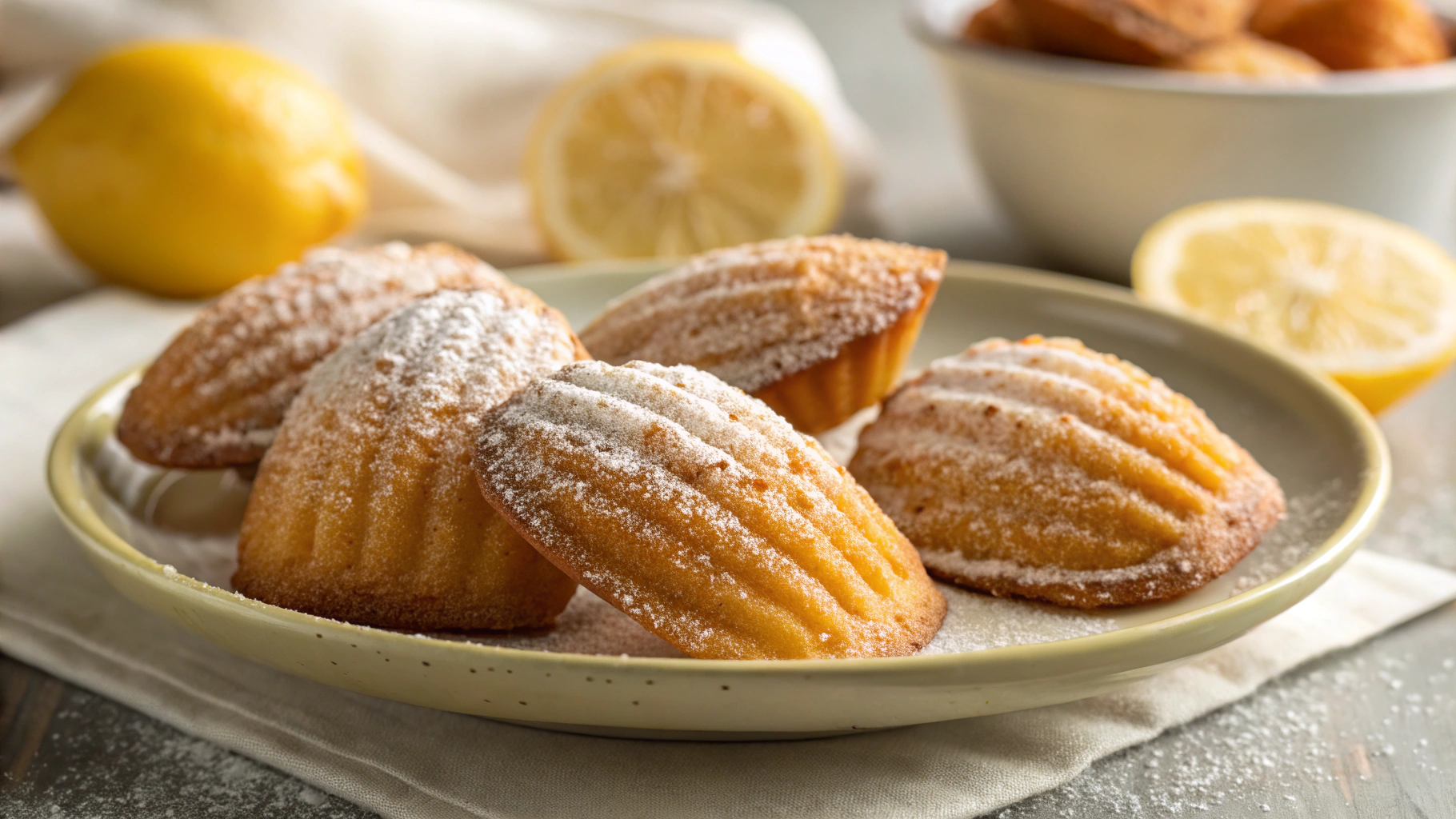 Madeleines espagnoles parfumées au citron - recette française