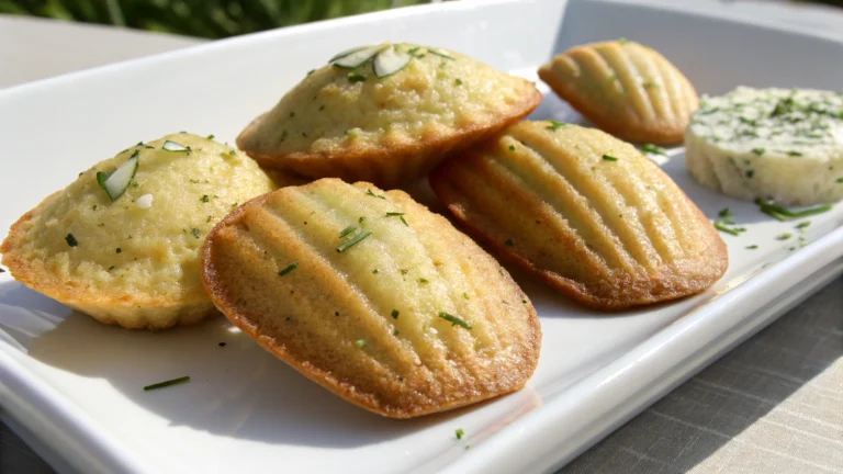 Madeleines salées courgette & feta - recette française