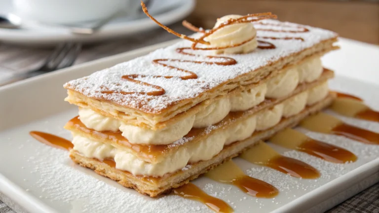 Millefeuille Vanille et Caramel au Beurre Salé - recette française