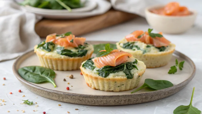 Mini Cakes Saumon & Épinards - recette française