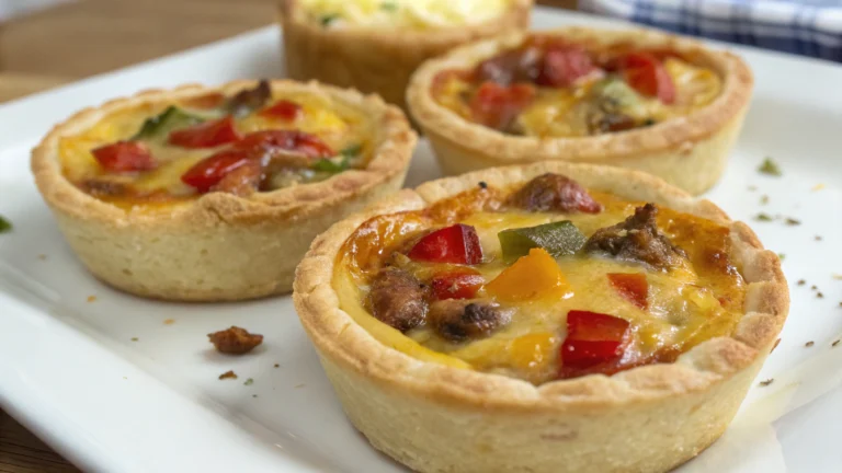 Mini-quiches au chorizo, poivrons et fromage - recette française
