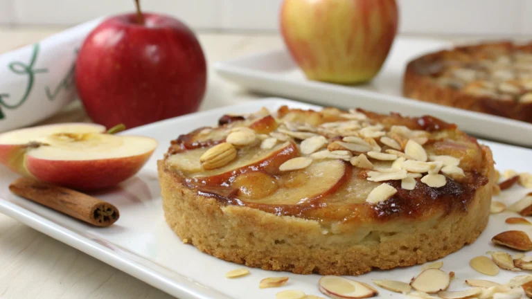 Moelleux aux Pommes et Croûte Caramélisée aux Amandes - recette française