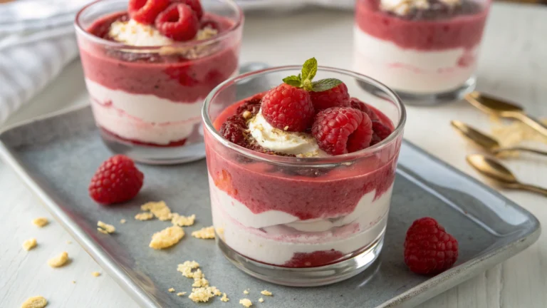 Mousse framboise en verrine - recette française