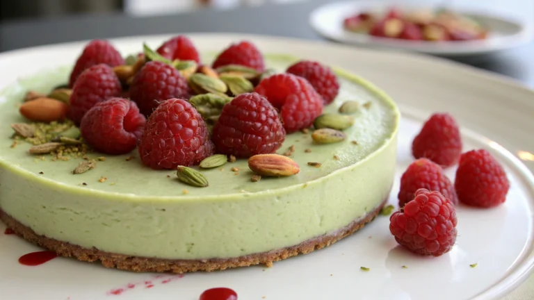 Mousse légère pistache et framboise - recette française