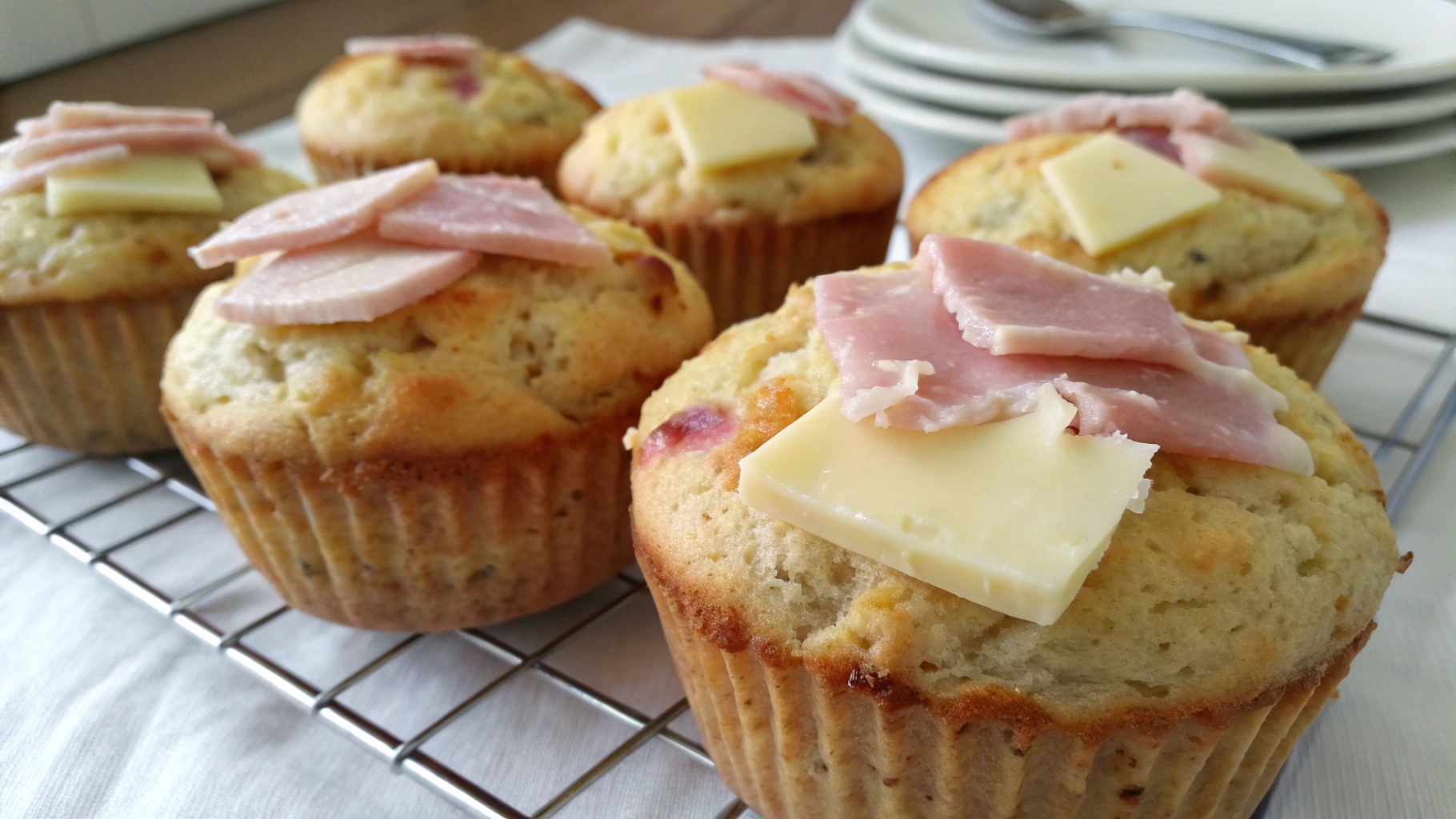 Muffins Moelleux Jambon-Fromage - instructions de préparation