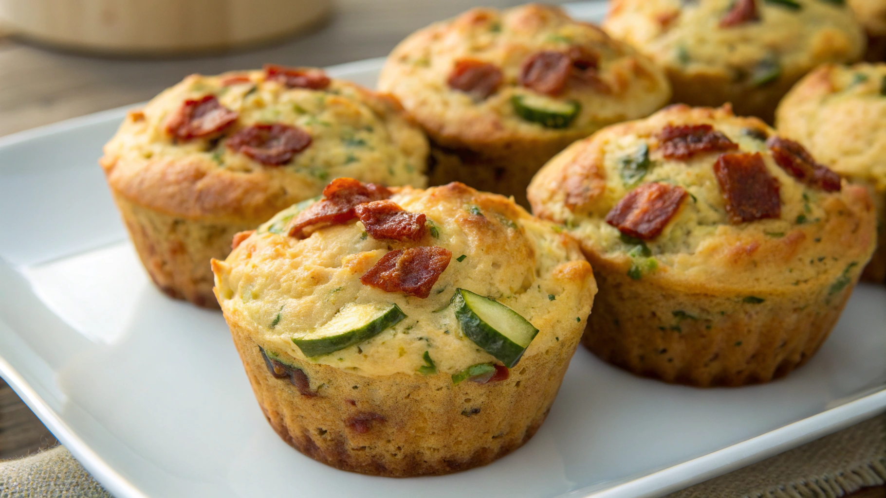 Muffins salés courgette & chorizo - recette française