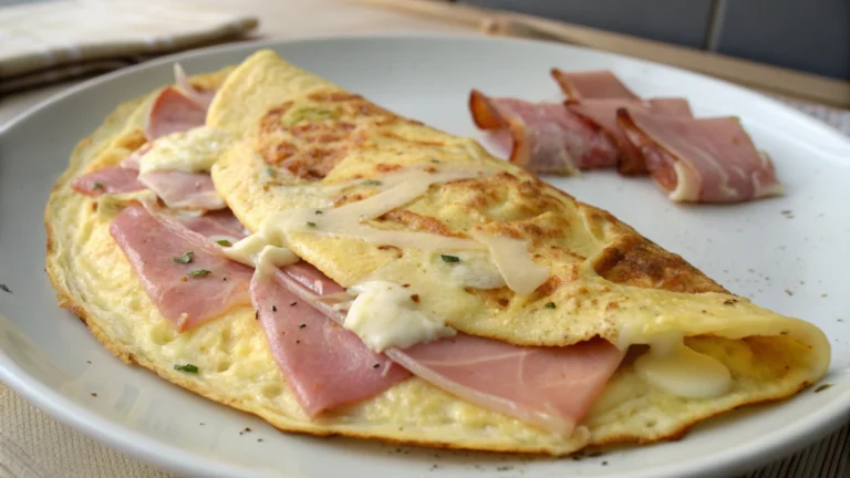Omelette Gourmande au Jambon et Fromage - recette française