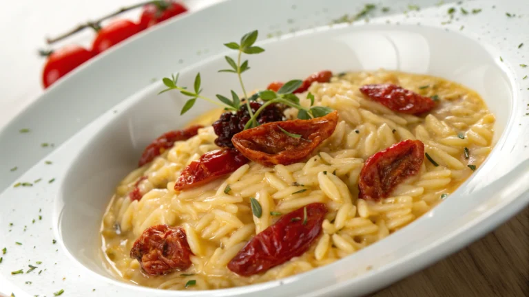Orzo crémeux aux tomates séchées - recette française