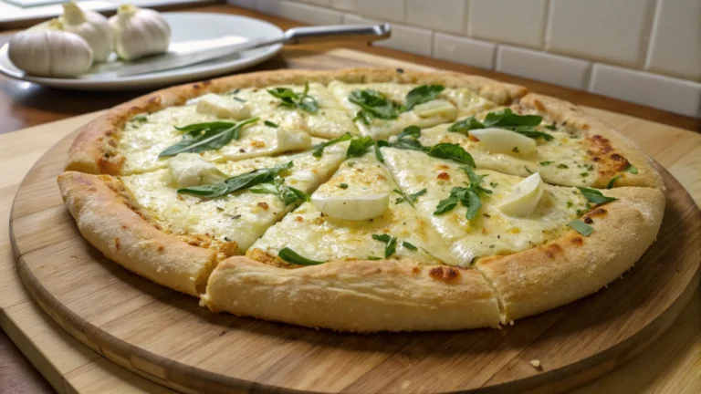 Pain plat à l’ail et au parmesan à la croûte dorée - recette française