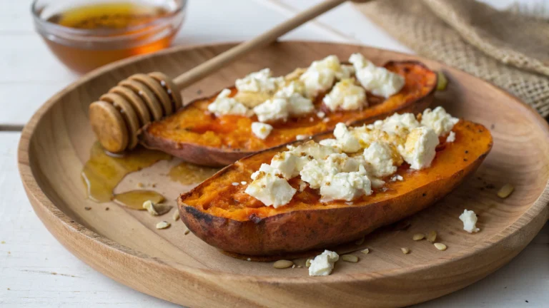 Patates Douces Rôties au Chèvre & Miel - recette française