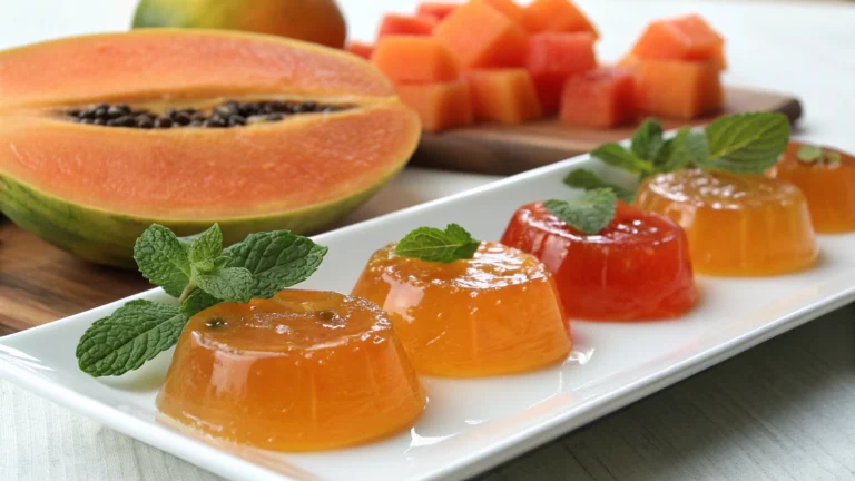 Pâtes de fruits à la papaye et à la menthe - recette française