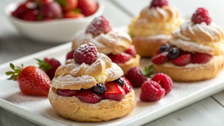 Petits Choux aux Fruits Rouges - recette française