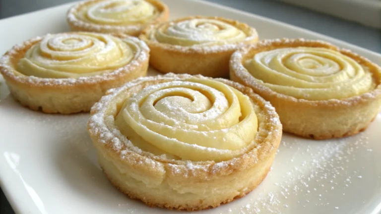 Petits roulés feuilletés à la crème pâtissière - recette française
