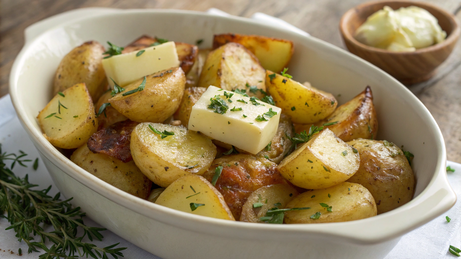 Pommes de terre à l’ail et au beurre au four - instructions de préparation