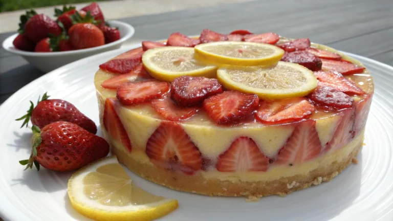 Pouding chômeur aux fraises et citron - recette française