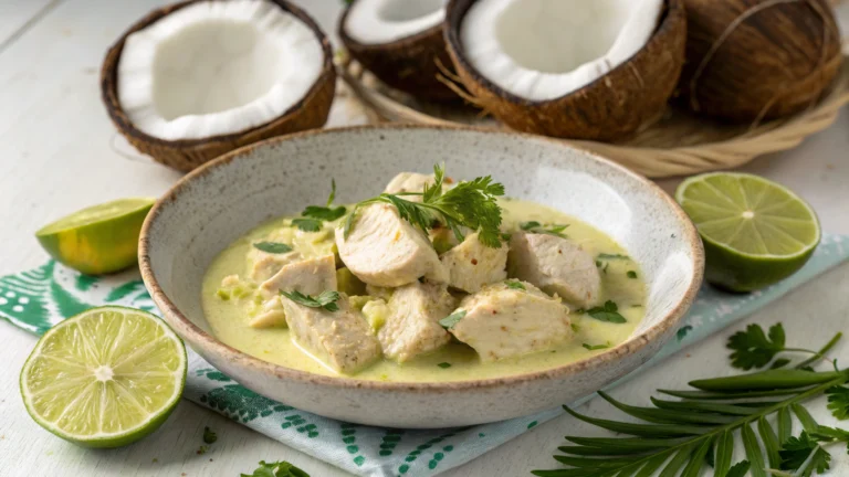 Poulet à la noix de coco et au citron vert - recette française