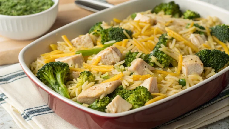 Poulet brocoli orzo au cheddar - recette française