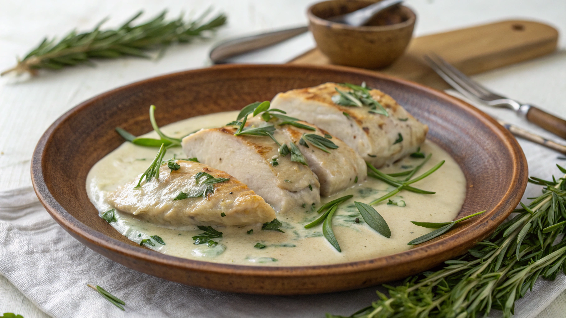 Poulet Crémeux à l’Estragon - recette française