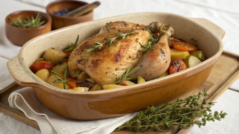 Poulet mijoté à la provençale - recette française