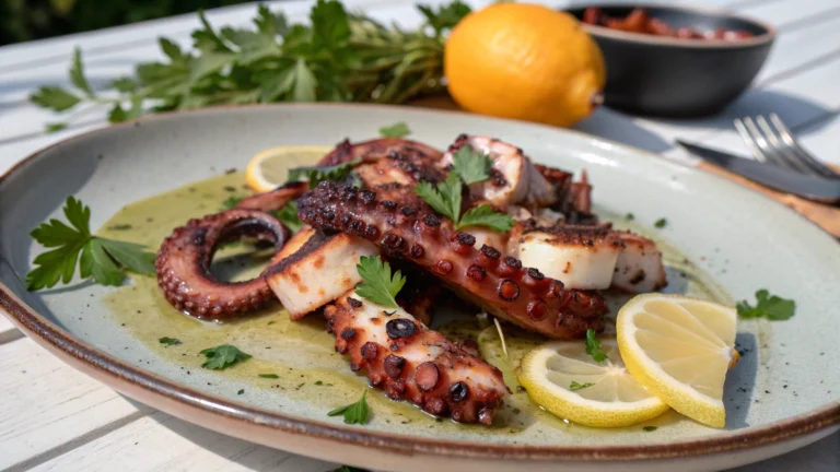 Poulpe Grillé à la Grecque - recette française