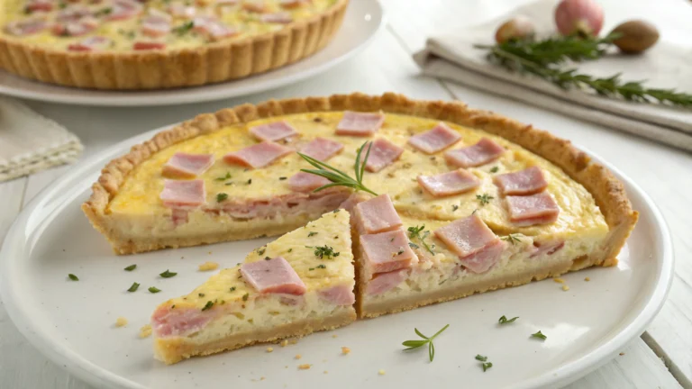 Quiche aux Dés de Jambon - recette française