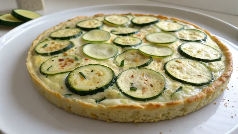 Quiche légère sans pâte aux courgettes et chèvre - recette française