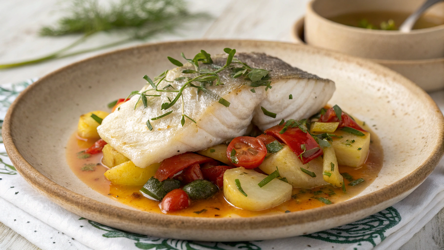 Ragoût Méditerranéen de Poisson Blanc - recette française