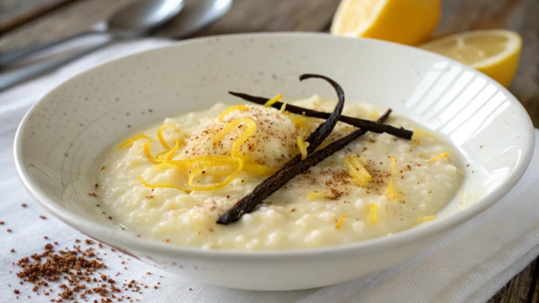 Riz au Lait Classique à la Vanille et Citron - recette française