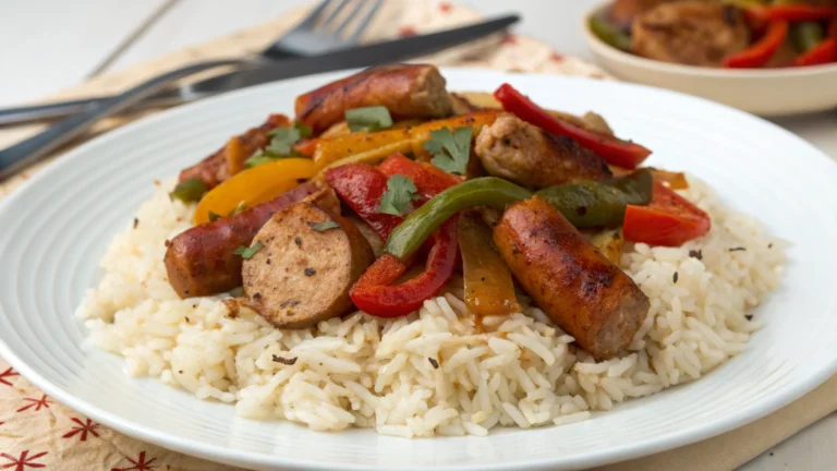 Riz Merguez Poivrons Poulet - recette française