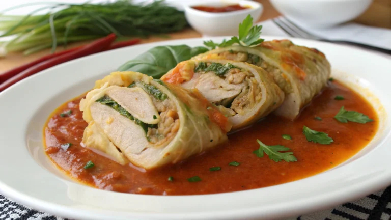 Rouleaux Poulet Sauce - recette française