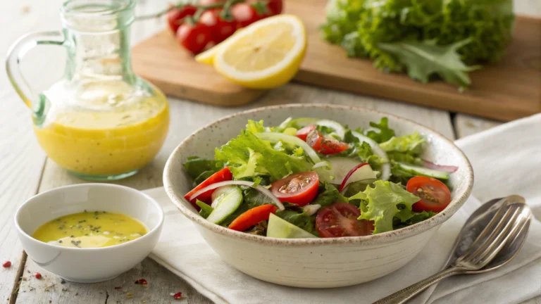 Salade croquante à la sauce légère citronnée - recette française