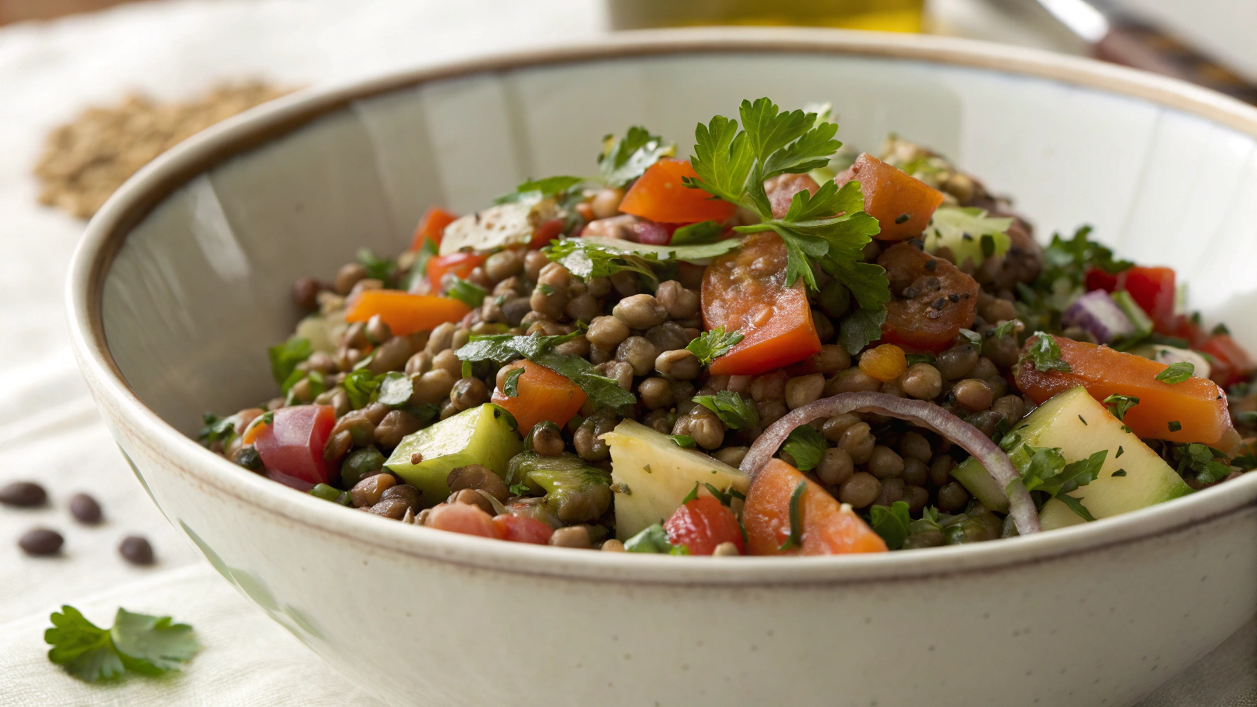 Salade de Lentilles Gourmande - instructions de préparation