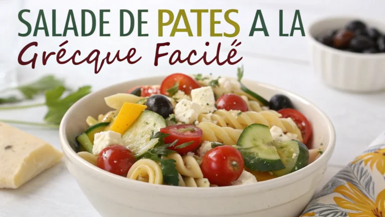 Salade de Pâtes à la Grecque Facile - recette française