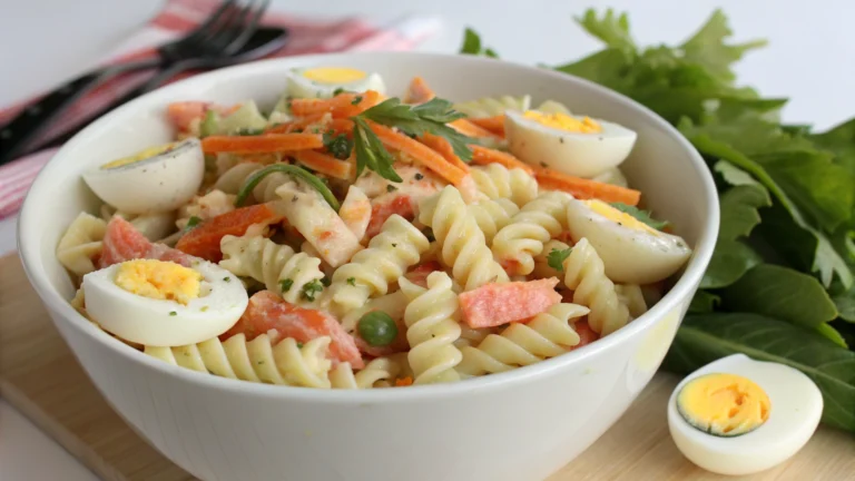 Salade de Pâtes au Surimi et Œufs Durs - recette française