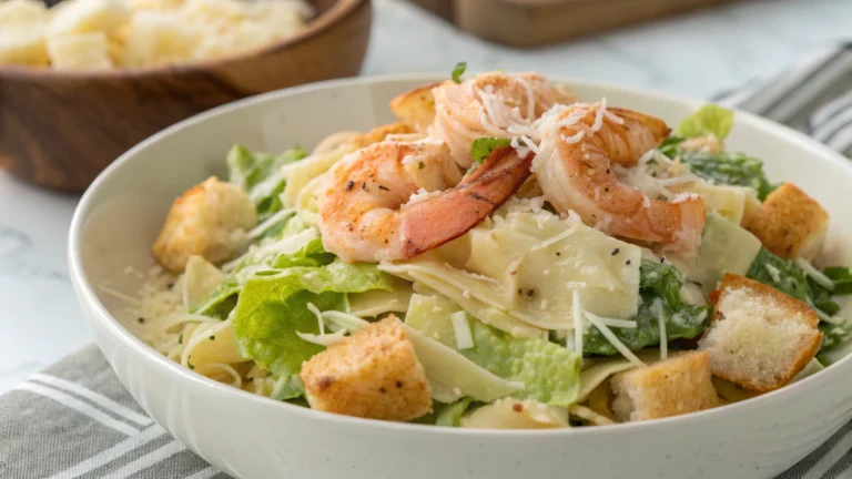 Salade de pâtes aux crevettes et sauce César maison - recette française