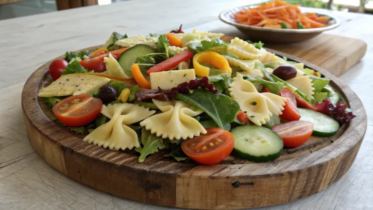 Salade de pâtes gourmande aux légumes frais - recette française