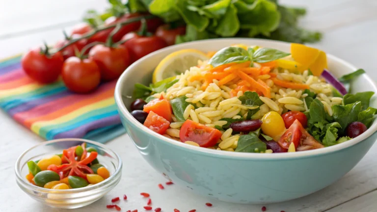 Salade d’orzo arc-en-ciel - recette française