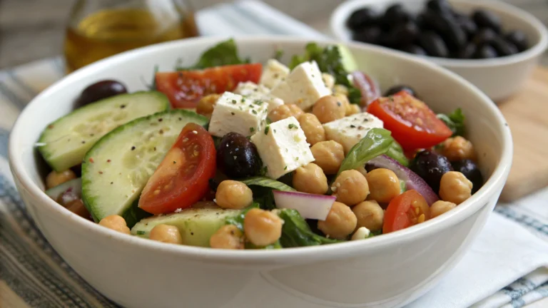 Salade Fraîcheur aux Pois Chiches façon Grecque - recette française