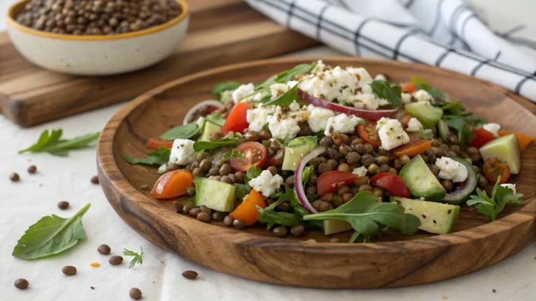 Salade gourmande de lentilles et feta - recette française