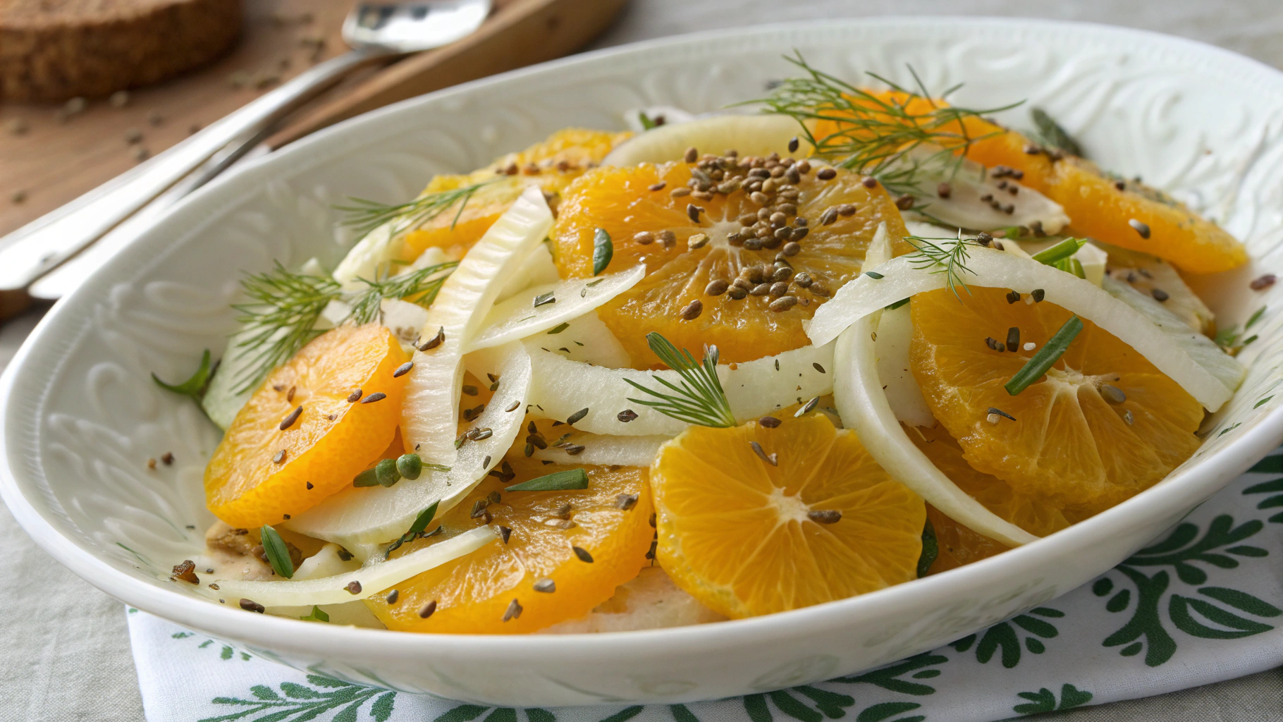 Salade marocaine d’oranges et de fenouil au cumin - instructions de préparation